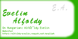 evelin alfoldy business card